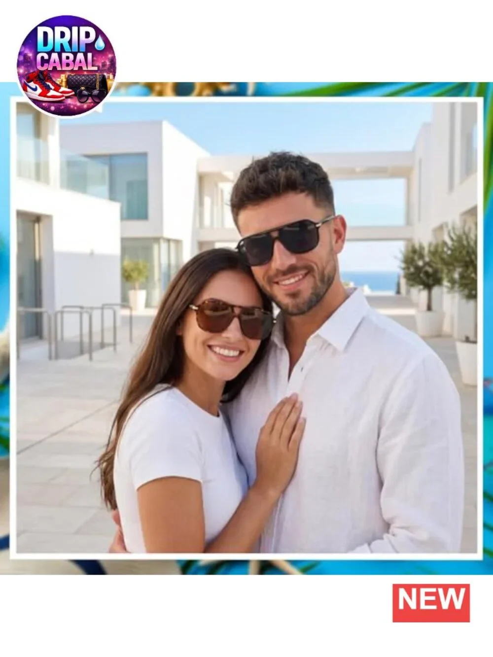 Oversized Square Sunglasses with UV400 Protection Retro Style 4 Pack